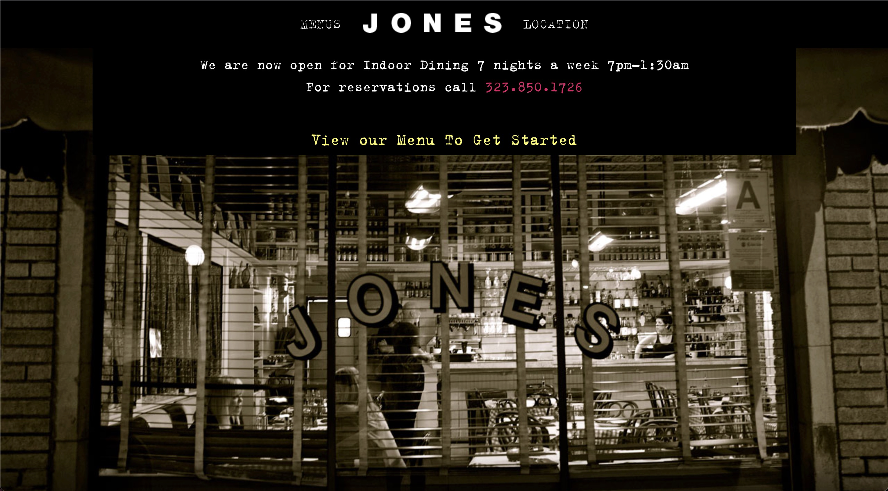 Jones Hollywood website