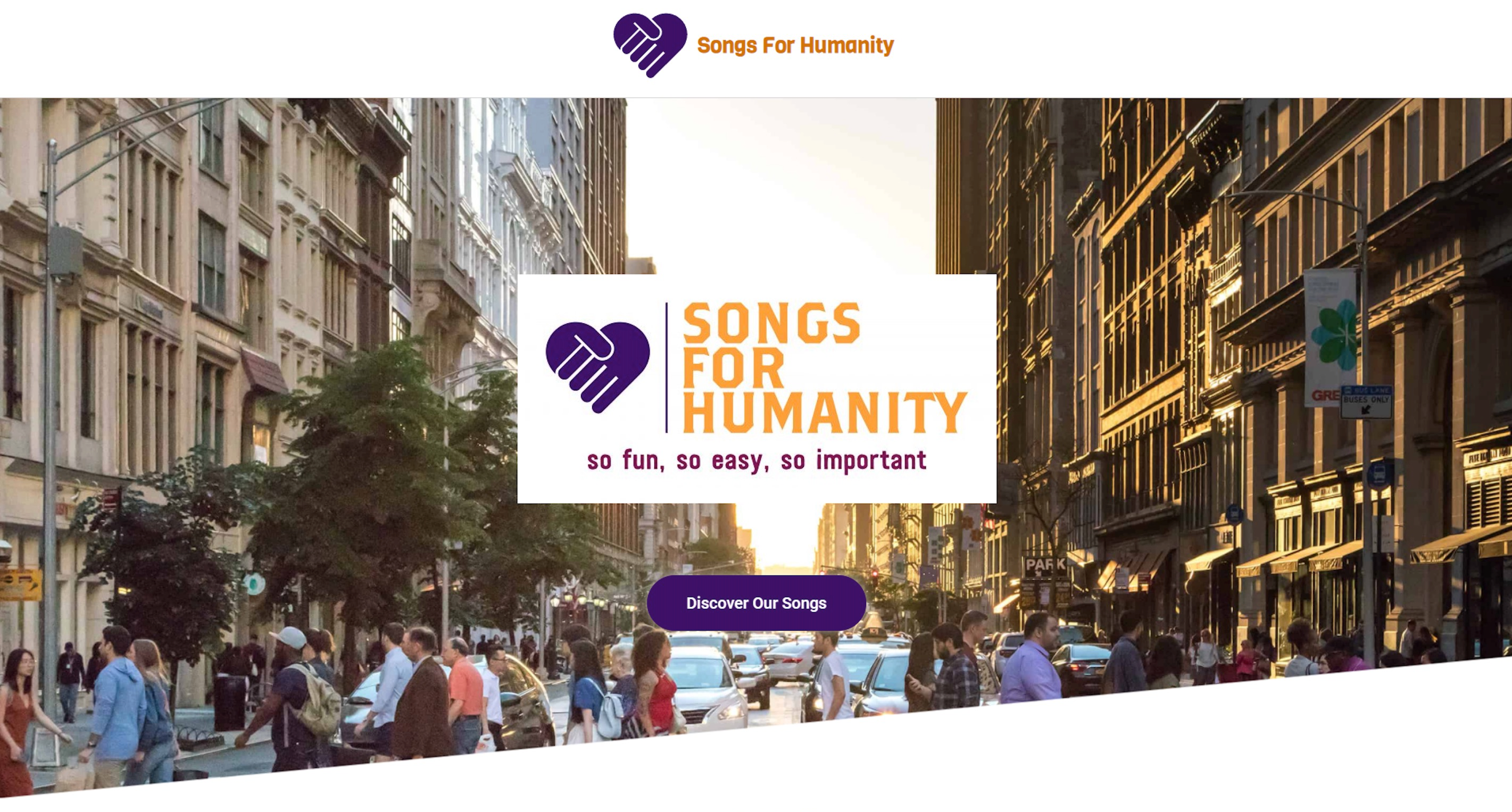 Songs For Humanity website