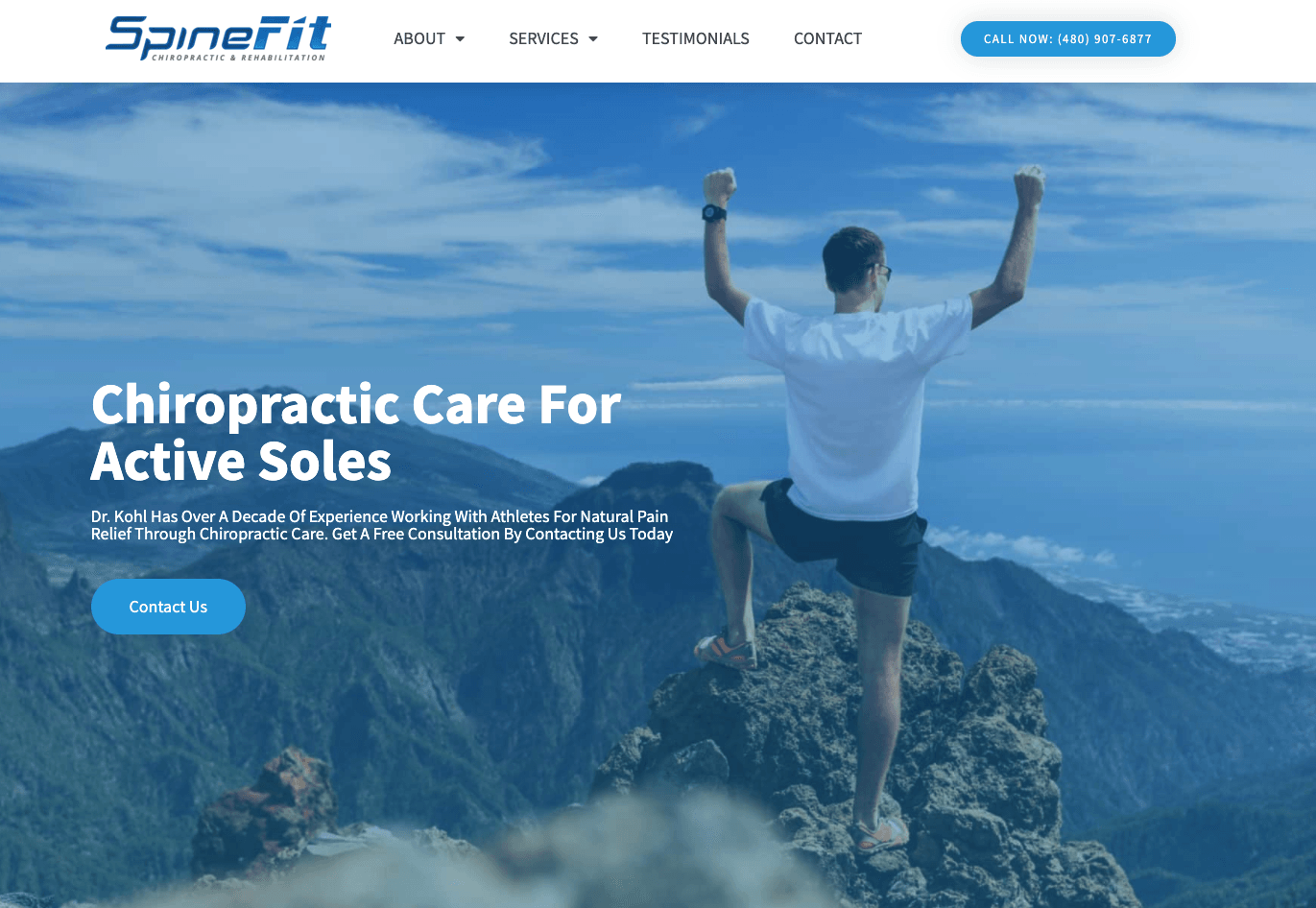 SpineFit AZ chiropractic website